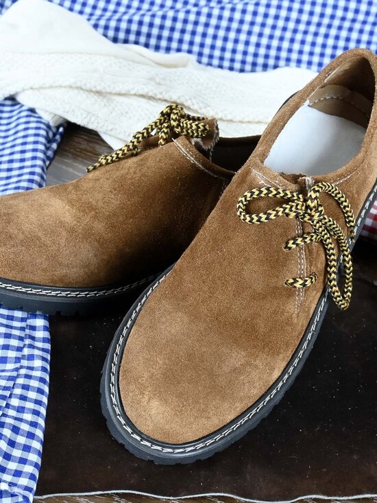 Authentic Men’s German Shoes Golden Brown Lederhosen Footwear Size 45 main image 4